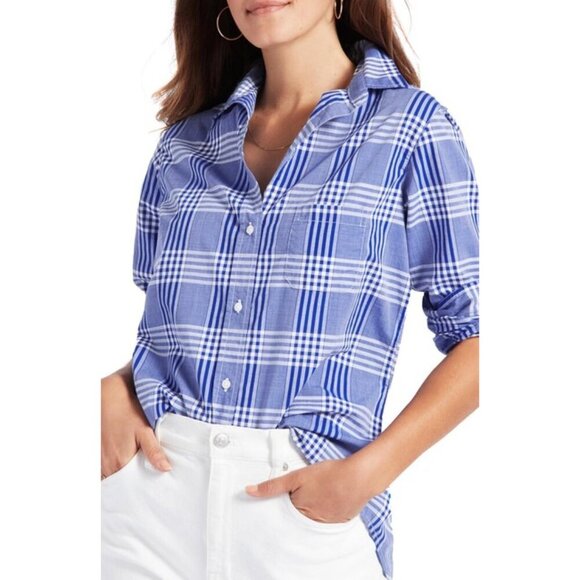 Grayson The Hero Plaid Button Up Shirt Blue Size Small - Picture 1 of 11